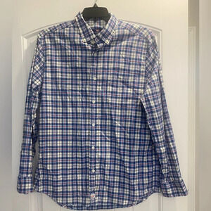 Vineyard Vines Classic Fit Murray Shirt L blue Plaid Cotton/spandex performance